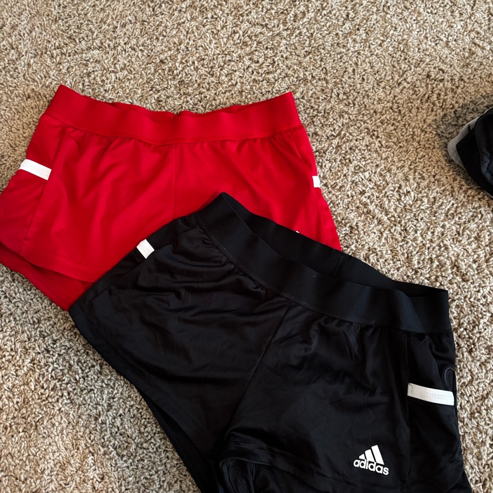 Adidas Shorts in Red and Black